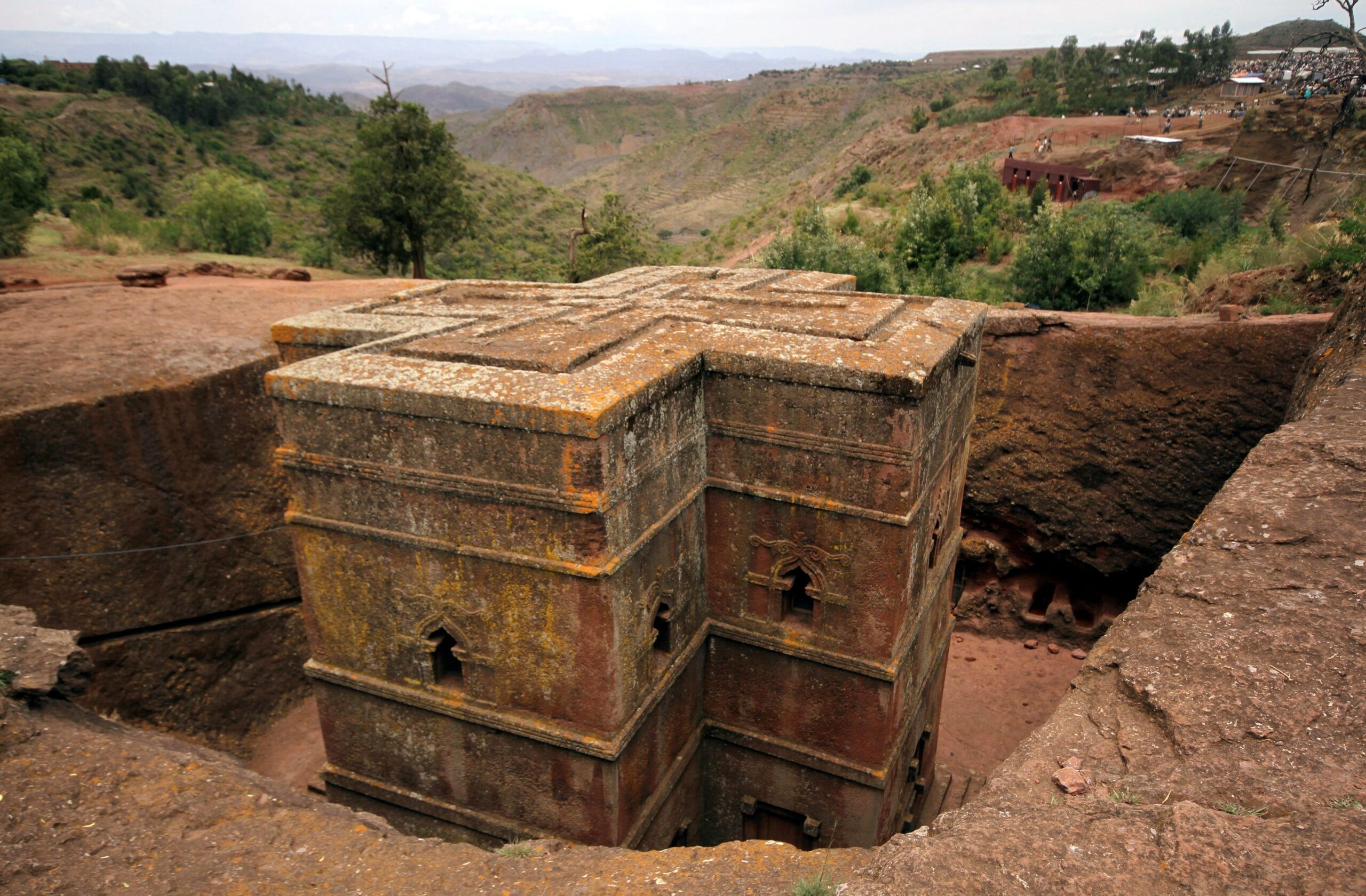 FILE PHOTO: Bet Medhane Alem rock church is seen in Lalibela